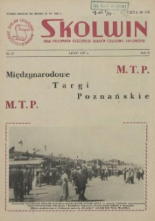 Skolwin : pismo pracowników Szczecińskich Zakładów Celulozowo-Papierniczych. R.3, 1957 nr 27
