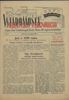 Wiadomości Przemysłu Terenowego : organ rad zakładowych przedsiębiorstw przemysłu terenowego woj. szczecińskiego. 1956 nr 9