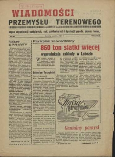 Wiadomości Przemysłu Terenowego : organ rad zakładowych przedsiębiorstw przemysłu terenowego woj. szczecińskiego. 1956 nr 10