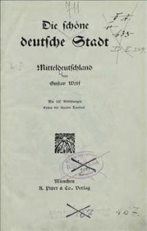 Die sch&ouml;ne deutsche Stadt : Mitteldeutschland