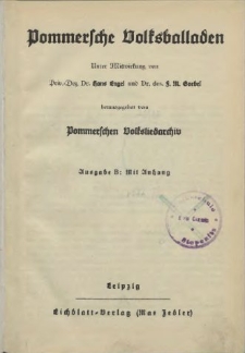 Pommersche Volksballaden
