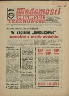 Wiadomości Przemysłu Terenowego : organ rad zakładowych przedsiębiorstw przemysłu terenowego woj. szczecińskiego. 1956 nr 14