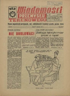 Wiadomości Przemysłu Terenowego : organ rad zakładowych przedsiębiorstw przemysłu terenowego woj. szczecińskiego. 1956 nr 18