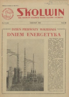 Skolwin : pismo pracowników Szczecińskich Zakładów Celulozowo-Papierniczych. R.3, 1958 nr 8