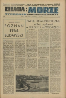 Ziemia i Morze : tygodnik społeczno-kulturalny. R.1, 1956 nr 27