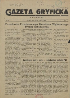 Gazeta Gryficka. R.1, 1952 nr 5