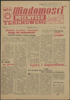 Wiadomości Przemysłu Terenowego : organ rad zakładowych przedsiębiorstw przemysłu terenowego woj. szczecińskiego. 1958 nr 40