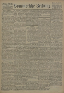 Pommersche Zeitung : organ für Politik und Provinzial-Interessen. 1906 Nr. 163 Blatt 1