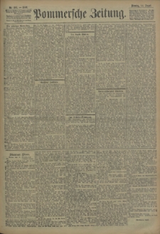 Pommersche Zeitung : organ für Politik und Provinzial-Interessen. 1906 Nr. 188