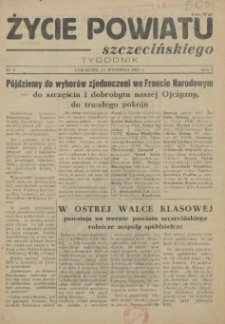 Życie Powiatu Szczecińskiego. R.1, 1952 nr 3