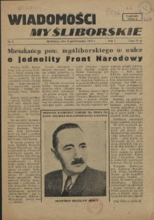 Wiadomości Myśliborskie. R.1, 1952 nr 3