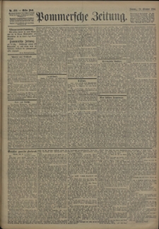 Pommersche Zeitung : organ für Politik und Provinzial-Interessen. 1906 Nr. 257