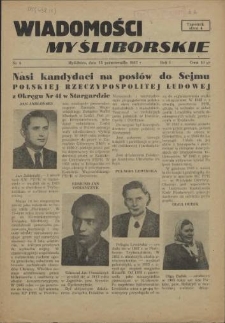 Wiadomości Myśliborskie. R.1, 1952 nr 4