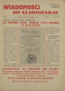 Wiadomości Myśliborskie. R.1, 1952 nr 6