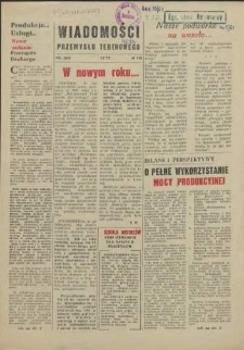 Wiadomości Przemysłu Terenowego : organ rad zakładowych przedsiębiorstw przemysłu terenowego woj. szczecińskiego. 1961 nr 1
