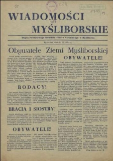 Wiadomości Myśliborskie. 1954 z dnia 8 XI