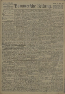 Pommersche Zeitung : organ für Politik und Provinzial-Interessen. 1907 Nr. 23 Blatt 1