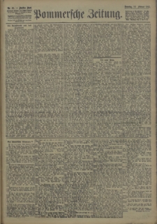 Pommersche Zeitung : organ für Politik und Provinzial-Interessen. 1907 Nr. 41 Blatt 1
