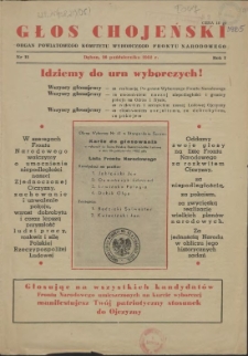 Głos Chojeński. R.1, 1952 nr 11