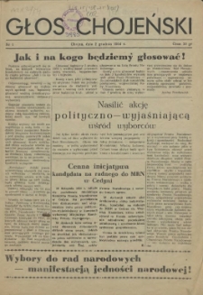Głos Chojeński. 1954 nr 1