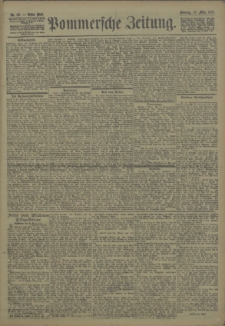 Pommersche Zeitung : organ für Politik und Provinzial-Interessen. 1907 Nr. 59 Blatt 1