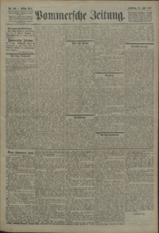 Pommersche Zeitung : organ für Politik und Provinzial-Interessen. 1907 Nr. 169 Blatt 1
