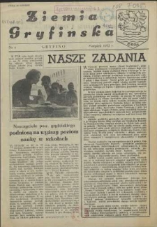 Ziemia Gryfińska. 1952 nr 1