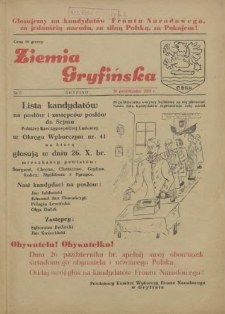 Ziemia Gryfińska. 1952 nr 5