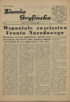 Ziemia Gryfińska. 1952 nr 6