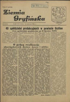 Ziemia Gryfińska. 1954 nr 3