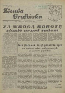 Ziemia Gryfińska. 1954 nr 9