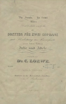 Die Freude ; An Sami ; März : drei Gedichte von Göthe als Duetten für zwei Soprane mit Begleitung des Pianoforte : Op.104. No 2 : An Sami : Indisches Gedicht