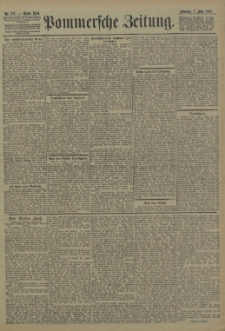 Pommersche Zeitung : organ für Politik und Provinzial-Interessen. 1905 Nr. 107 Blatt 1