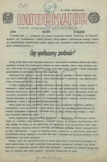 Informator : organ Samorządu Robotniczego. R.3/4, 1974 nr 2