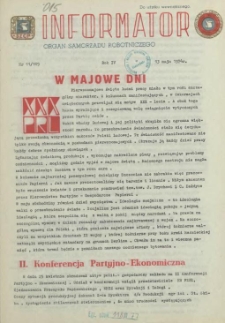 Informator : organ Samorządu Robotniczego. R.3/4, 1974 nr 11