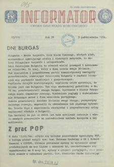 Informator : organ Samorządu Robotniczego. R.3/4, 1974 nr 17