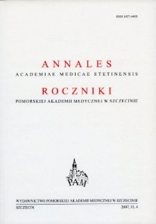 Annales Academiae Medicae Stetinensis = Roczniki Pomorskiej Akademii Medycznej w Szczecinie. 2007, 53, 4