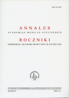 Annales Academiae Medicae Stetinensis = Roczniki Pomorskiej Akademii Medycznej w Szczecinie. 2008, 54, 1