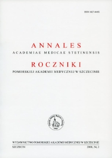 Annales Academiae Medicae Stetinensis = Roczniki Pomorskiej Akademii Medycznej w Szczecinie. 2008, 54, 2