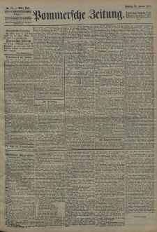 Pommersche Zeitung : organ für Politik und Provinzial-Interessen. 1908 Nr. 46 Blatt 1