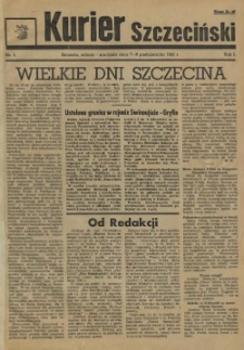 Kurier Szczeciński. R.1, 1945 nr 1