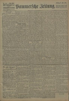 Pommersche Zeitung : organ für Politik und Provinzial-Interessen. 1908 Nr. 162 Blatt 1