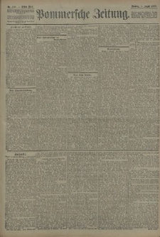 Pommersche Zeitung : organ für Politik und Provinzial-Interessen. 1908 Nr. 180 Blatt 1
