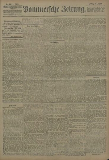 Pommersche Zeitung : organ für Politik und Provinzial-Interessen. 1908 Nr. 201
