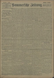 Pommersche Zeitung : organ für Politik und Provinzial-Interessen. 1908 Nr. 207