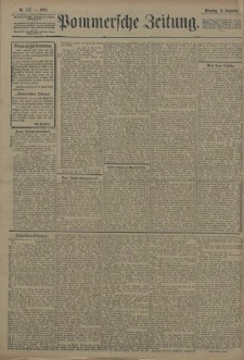 Pommersche Zeitung : organ für Politik und Provinzial-Interessen. 1908 Nr. 228 Blatt 1