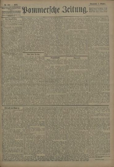 Pommersche Zeitung : organ für Politik und Provinzial-Interessen. 1908 Nr. 233