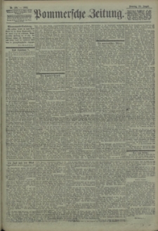Pommersche Zeitung : organ für Politik und Provinzial-Interessen. 1903 Nr. 203 Blatt 1