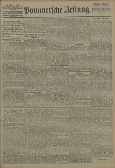 Pommersche Zeitung : organ für Politik und Provinzial-Interessen. 1908 Nr. 295