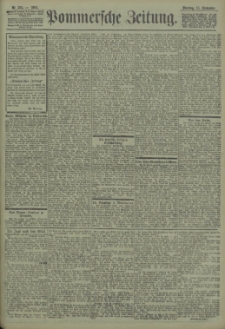 Pommersche Zeitung : organ für Politik und Provinzial-Interessen. 1903 Nr. 221 Blatt 1